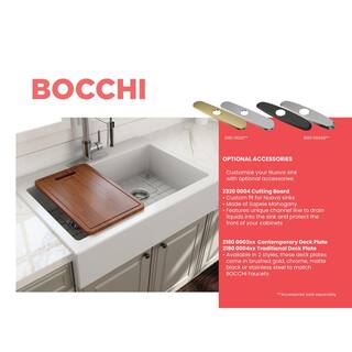 BOCCHI Nuova Matte Dark Gray Fireclay 34 in. Double Bowl Drop-In Apron Front Kitchen Sink with Protective Grids and Strainers 1501-020-0127