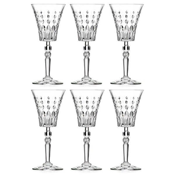 Wine Glass Water Glasses Set of 6 Goblet 10 oz. by Majestic Gifts Inc. Made in Europe