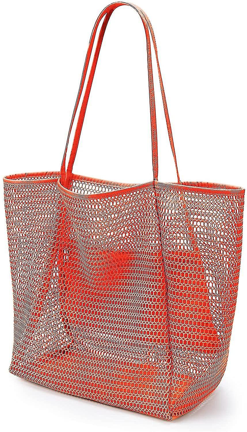 Mesh Tote Bag，23l Beach Bag Extra Large Tote Bags For Women With Zip Pocket Shoulder Bag