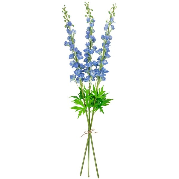 real touch™ blue delphinium artificial floral stems set of 6 40