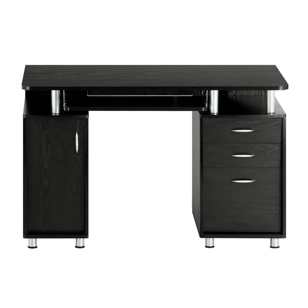 TECHNI MOBILI 47.5 in. W Complete Workstation Computer Desk with Storage Espresso RTA-4985D-ES18