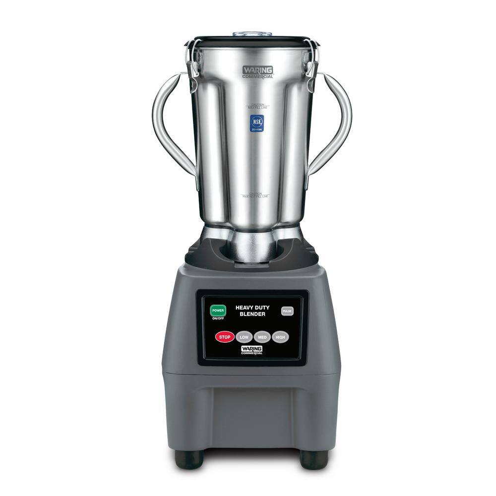 Waring Commercial CB15 128 oz. 3-Speed Grey Blender with 3.75 HP and Electronic Touchpad Controls CB15