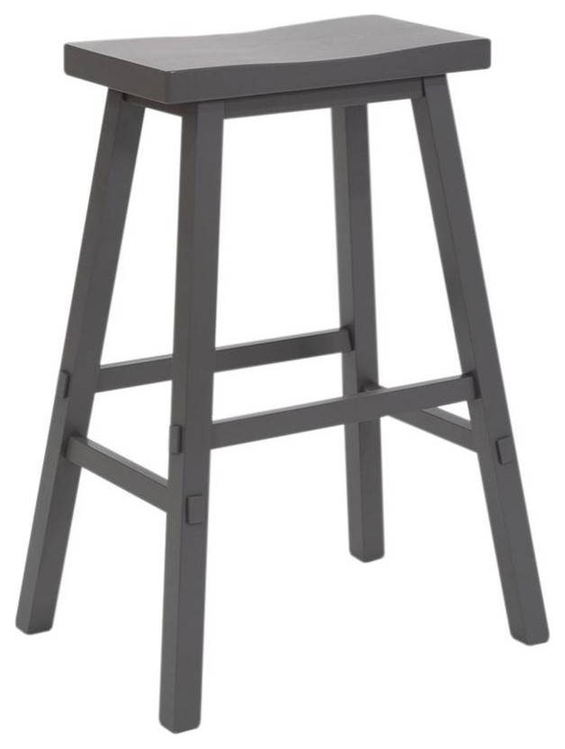 24 Inch Sawhorse Counter Stool  Gray   Contemporary   Dining Chairs   by BisonOffice  Houzz