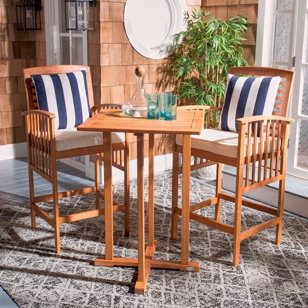 SAFAVIEH Outdoor Living Pate 3piece Bar Bistro Set