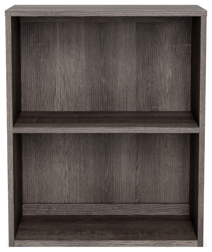 Benzara BM248082 Small Bookcase With 1 Adjustable Shelf  Taupe Brown   Transitional   Bookcases   by Uber Bazaar  Houzz