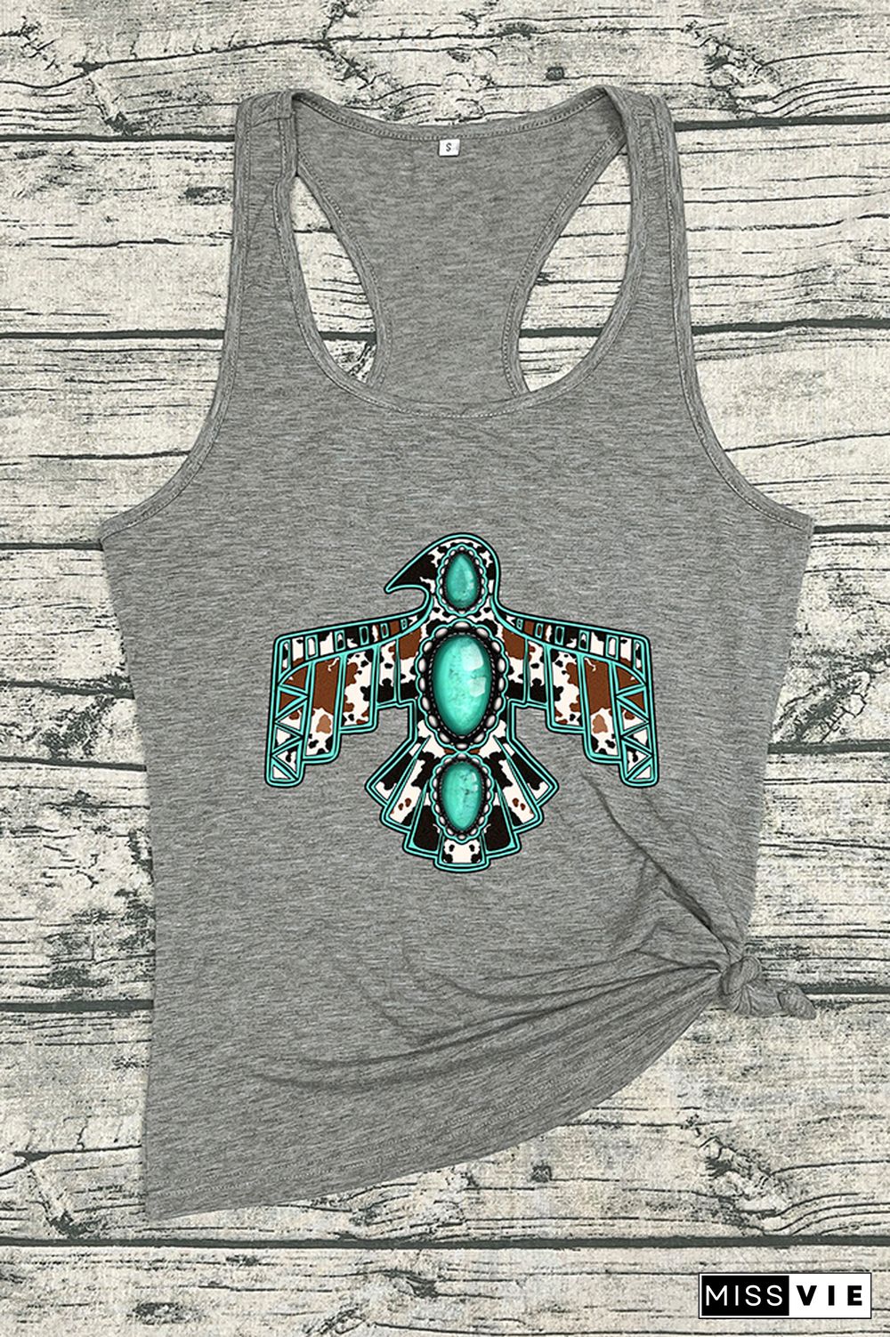 Cowhide Turquoise Thunderbird Tank Top Wholesale