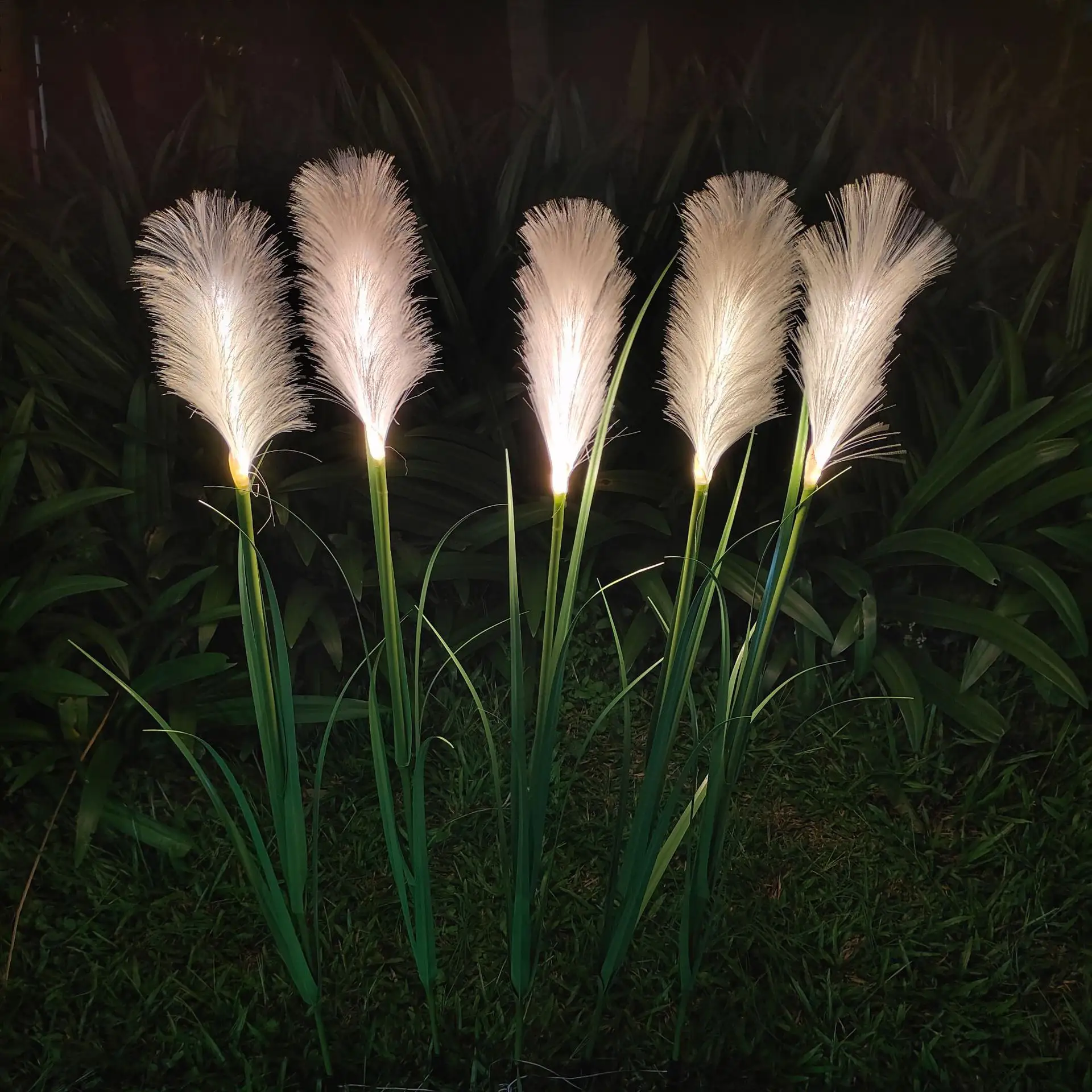 Hot sale outdoor solar reed light Fiber optic reeds for park garden lawn decoration