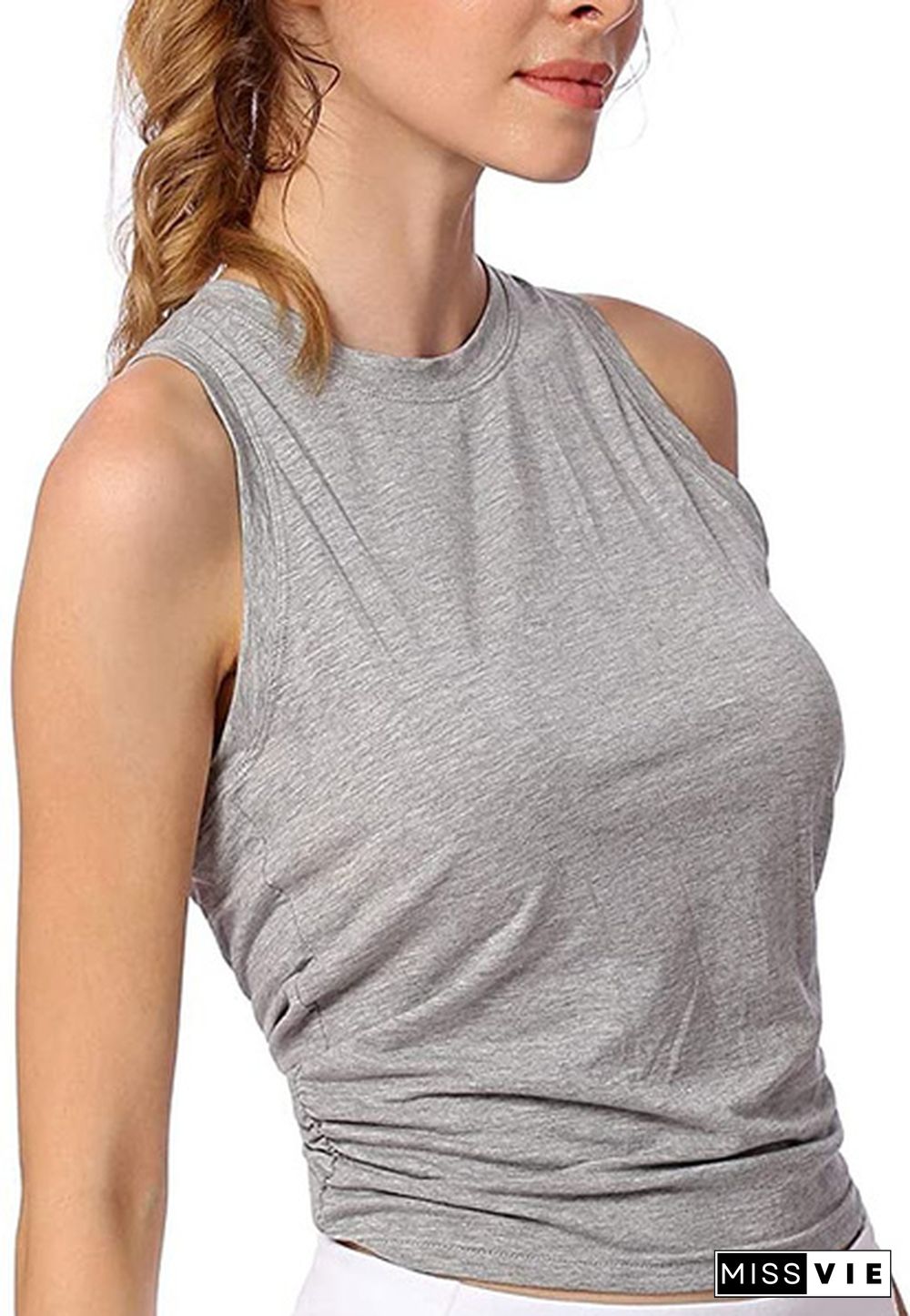 Tank Top for Women Open Back Yoga Shirts Sleeveless Workouts Clothes Sport Fitness Activewear