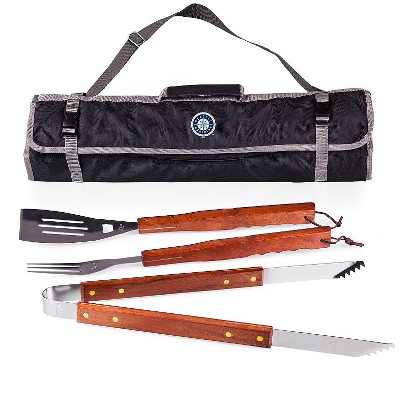 Picnic Time Seattle Mariners BBQ Tote and Grill Set