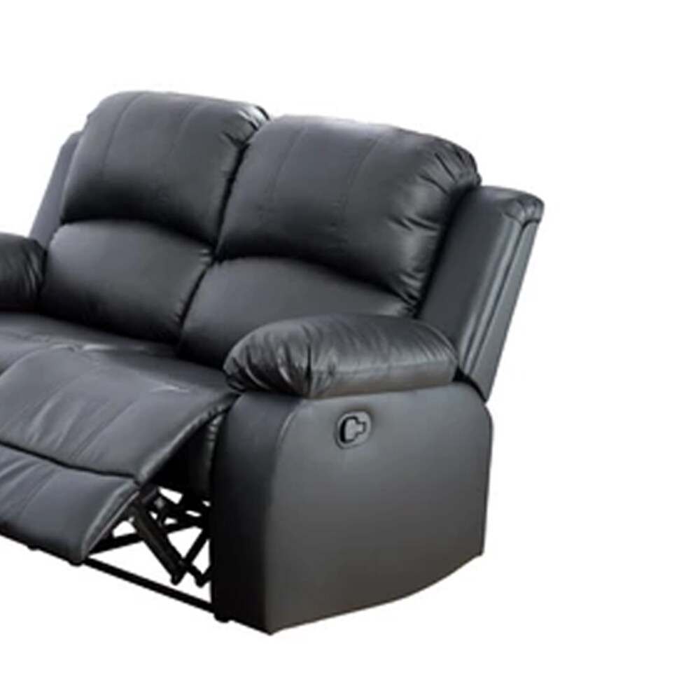 Star Home Living 3 pc Black Faux Leather Reclining Living Room Set