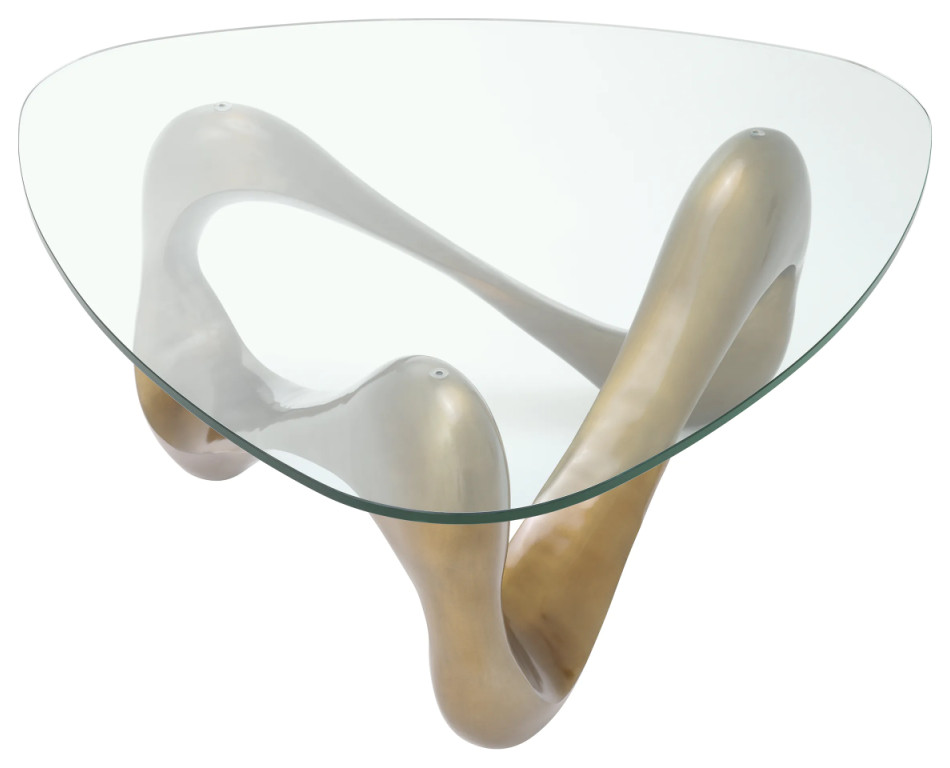 Clear Glass Modern Coffee Table  Eichholtz Aventura   Contemporary   Coffee Tables   by Oroa   Distinctive Furniture  Houzz