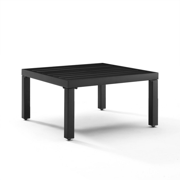 Piermont Outdoor Metal Sectional Side Table Matte Black Crosley