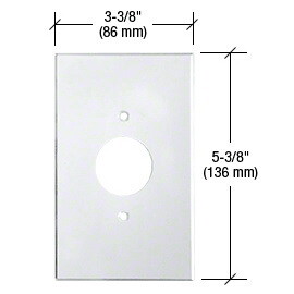 CRL PMP114 Clear Single Plug 1 3/8 Hole Acrylic M...