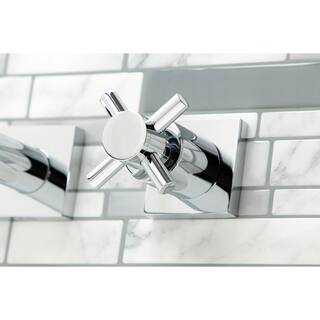 Kingston Brass Concord 2-Handle Wall-Mount Roman Tub Faucet in Polished Chrome (Valve Included) HKS6051DX