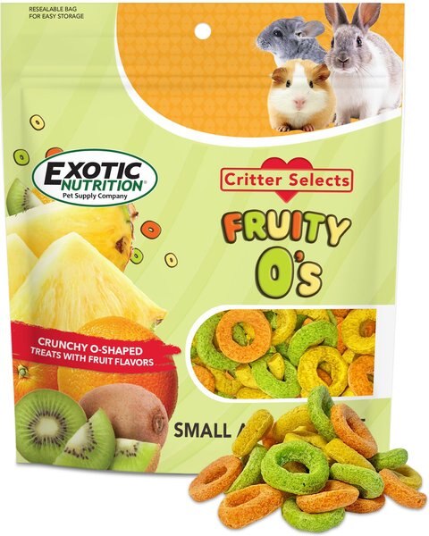 Exotic Nutrition Fruity O's Small Pet Treat， 2.5-oz bag