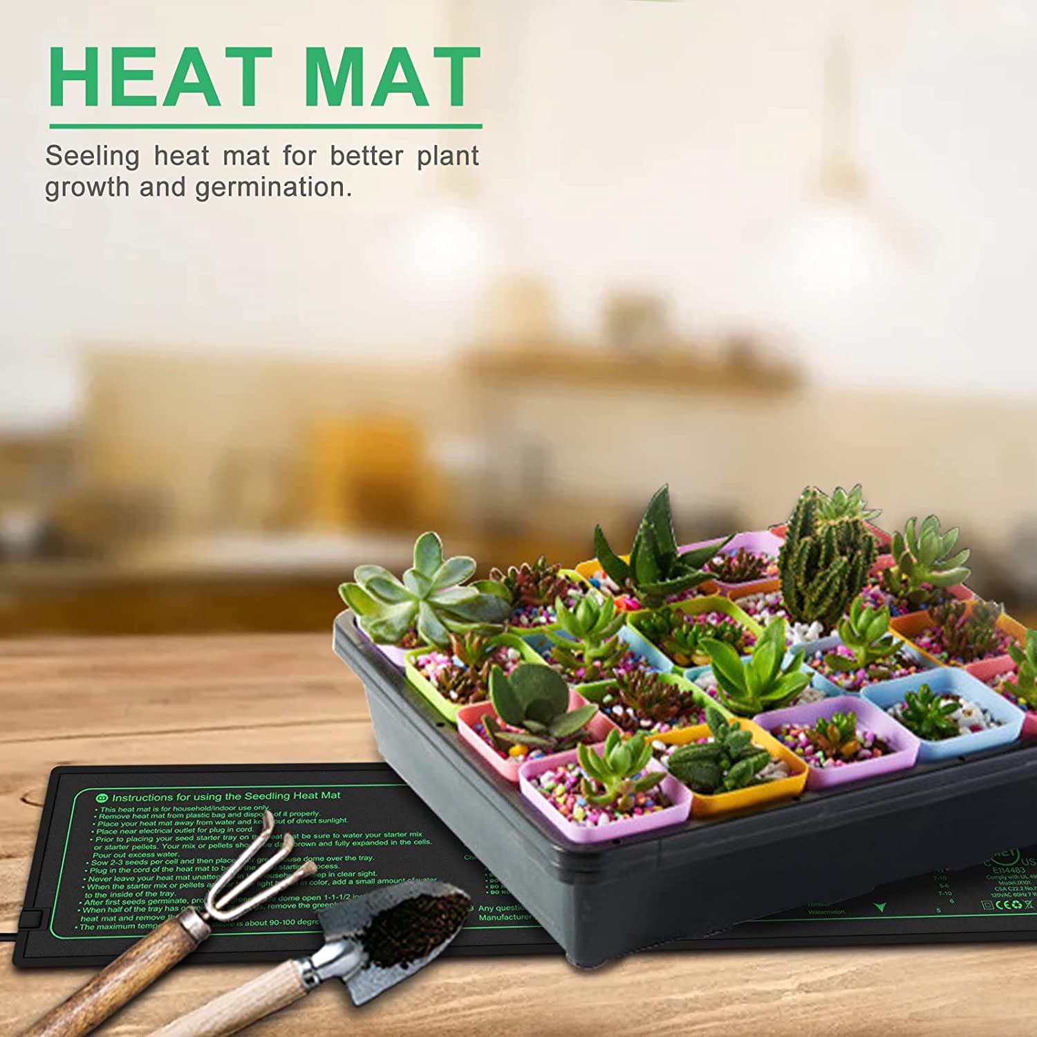 GHODEC Seedling Heat Mat for Seed Starting， 3