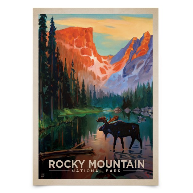 Americanflat Vintage Landscape Rocky Mountain By Anderson Design Group Poster Art Print