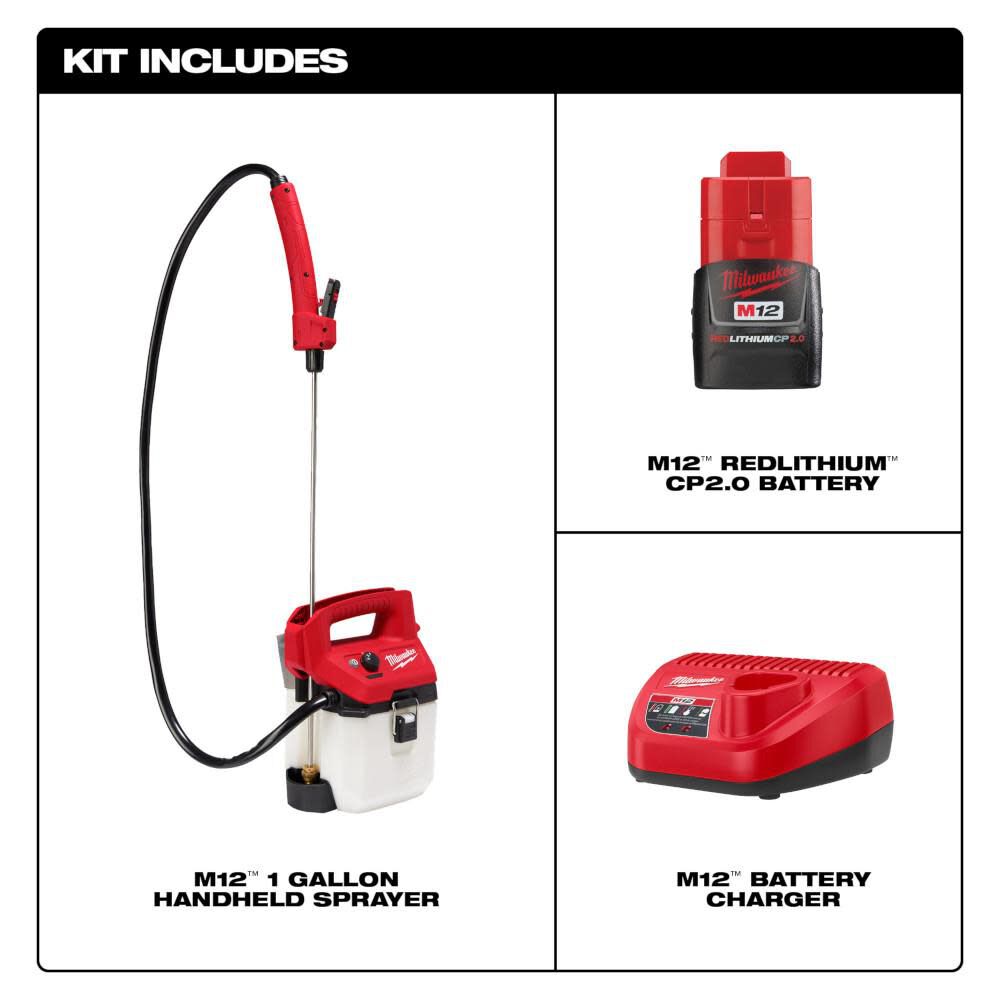 Milwaukee M12 1 Gallon Handheld Sprayer Kit 2528-21G1 from Milwaukee