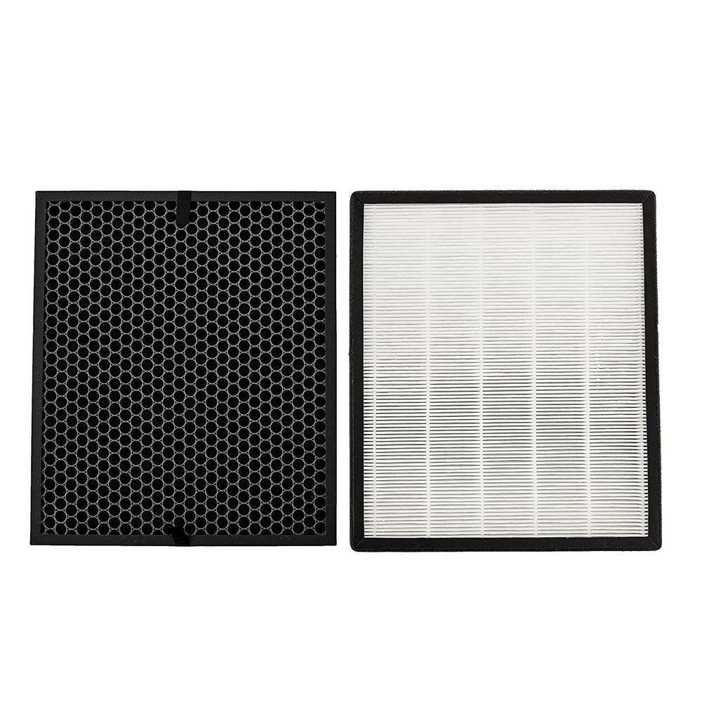 LifeSupplyUSA 1.8 in. x 13.6 in. x 11.6 in. Replacement Filter Sets for Air Purifier LV-PUR131 True HEPA and Carbon Filters (2-Pack) 2ER575