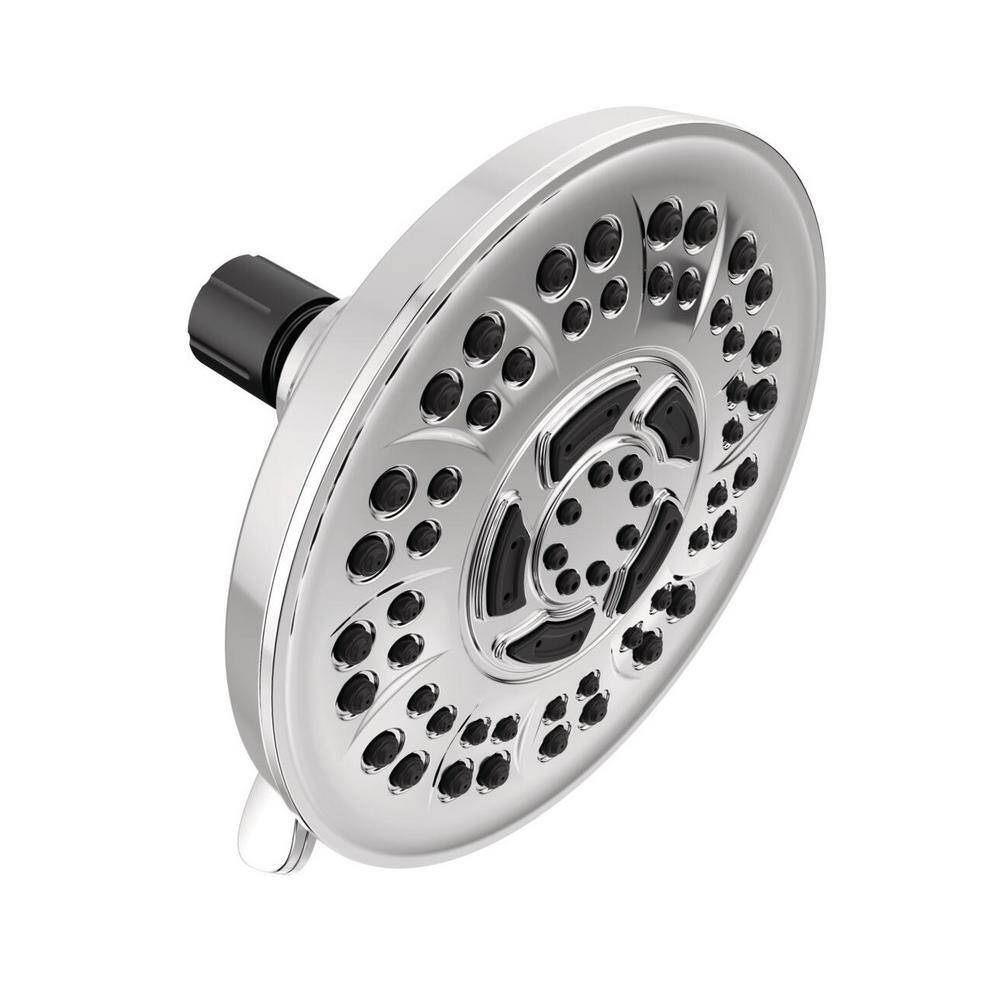 Delta 8-Spray Patterns 1.75 GPM 6 in. Wall Mount Fixed Shower Head in Chrome 75899