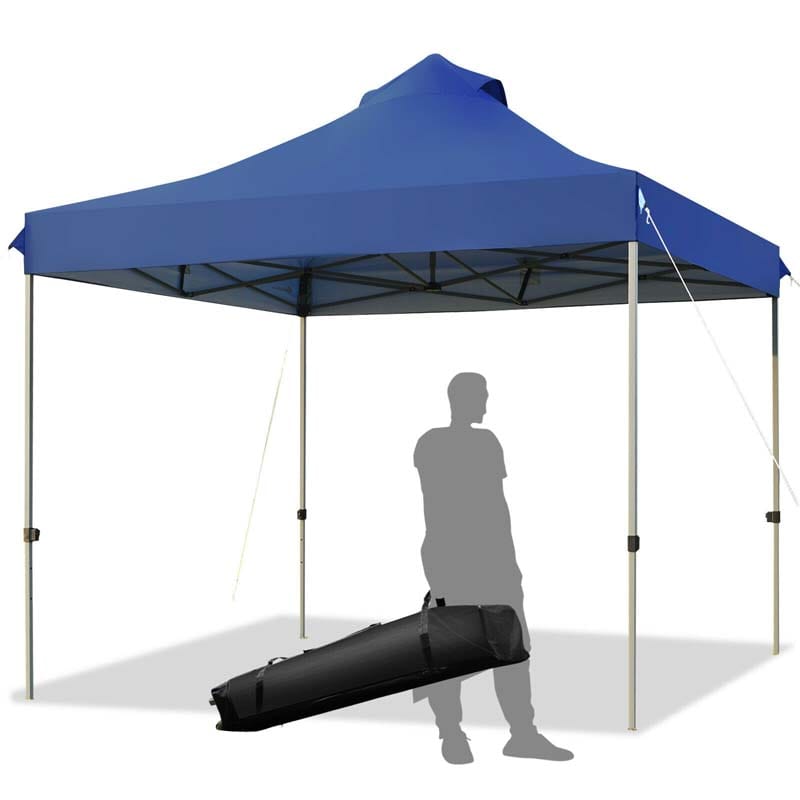 10 x 10 FT Pop Up Canopy Tent Portable Folding Event Party Tent Adjustable with Roller Bag