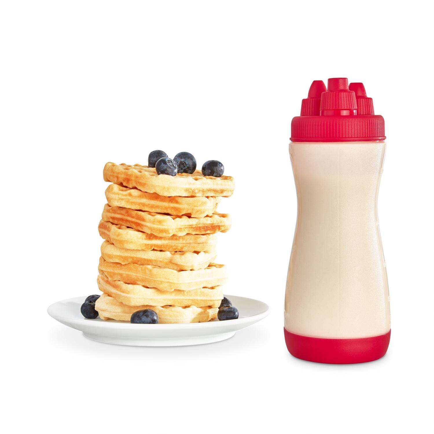 Rise by Dash Clear/Red ABS Plastic Batter Bottle 2 cups