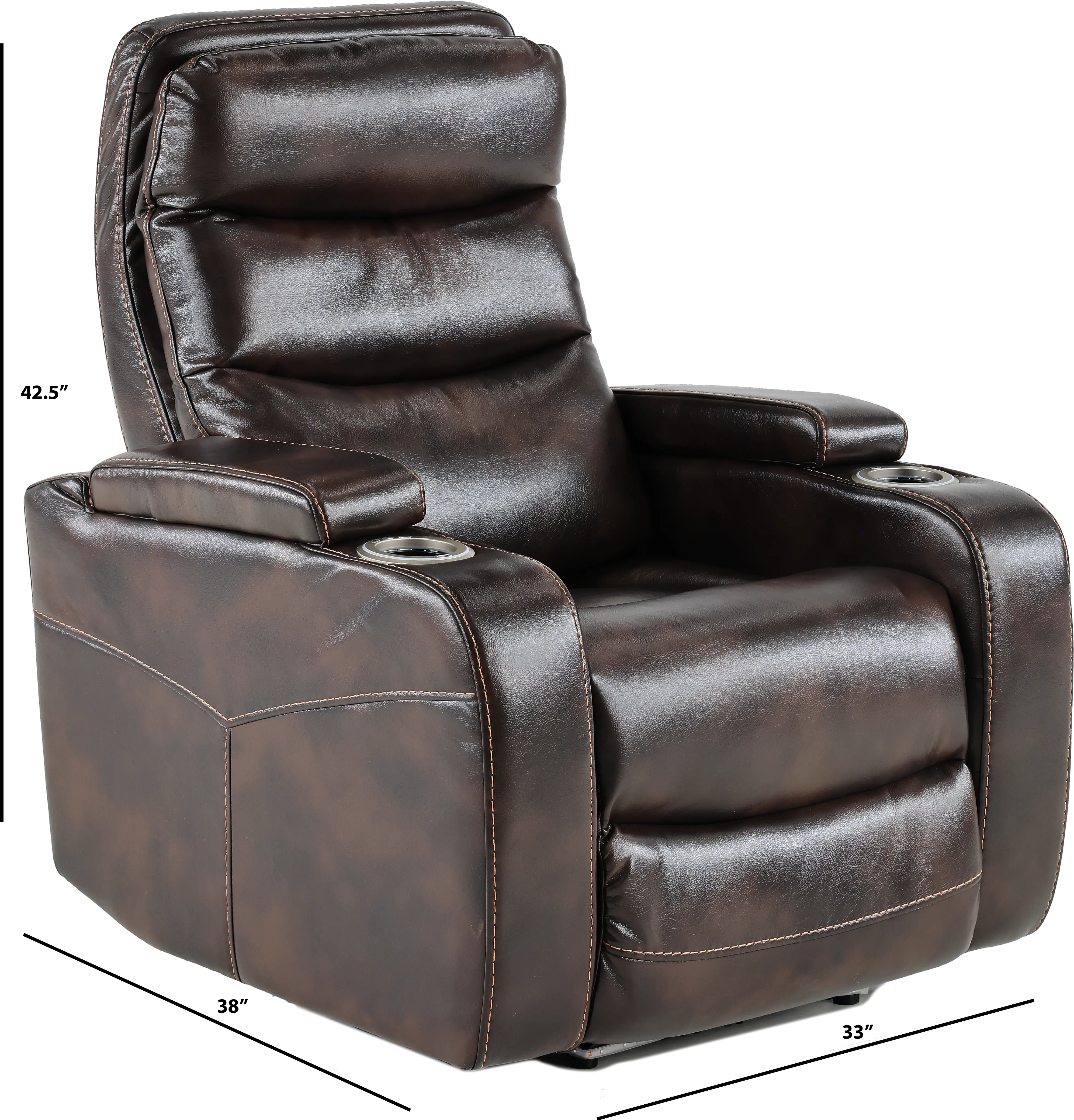 Cinema Brown Power Home Theater Recliner