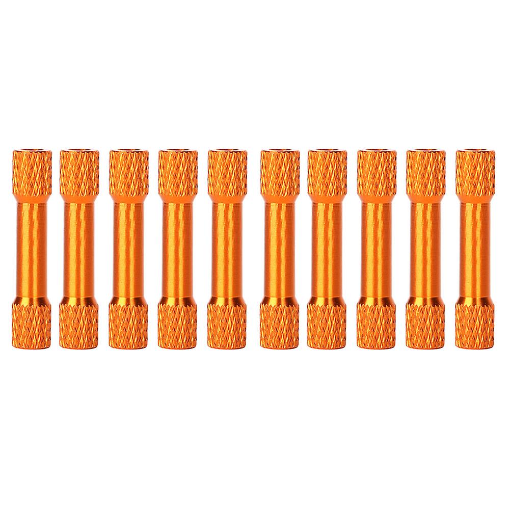 10 Pcs Standoff M3x30mm Anodized Aluminum Alloy Internal Thread Column Spacer For Droneorange