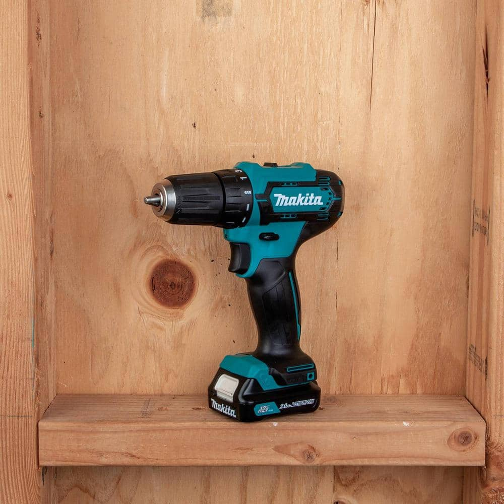 Makita 12V max CXT Lithium-Ion Cordless 3/8 in. Driver Drill Kit, 2.0 Ah FD09R1