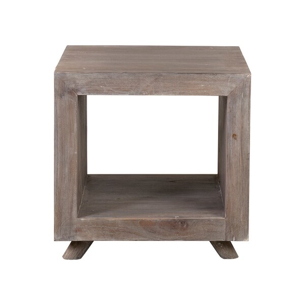 Grey Wash Cube Table - 20x20x20