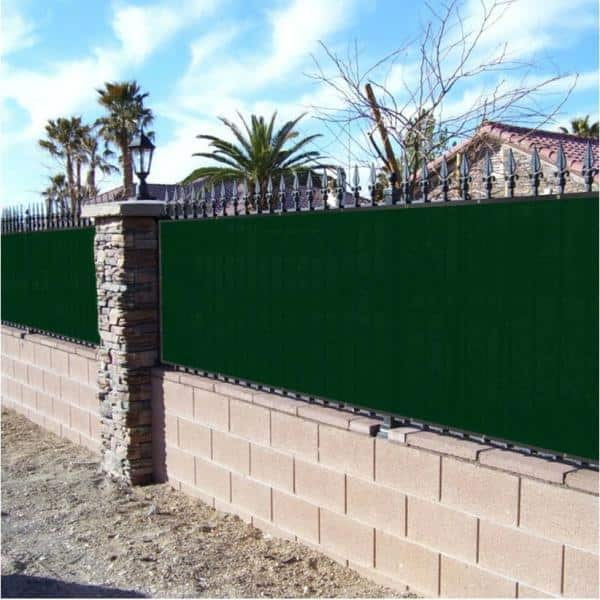 BOEN 6 ft. x 50 ft. Green Privacy Fence Screen Netting Mesh with Reinforced Grommet for Chain Link Garden Fence (2-Pack) PN-300582