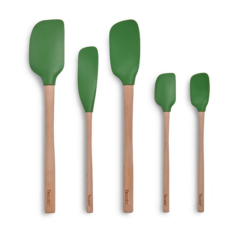 Tovolo Flex-Core 5-pc. Silicone Spatula with Wood Handle Set