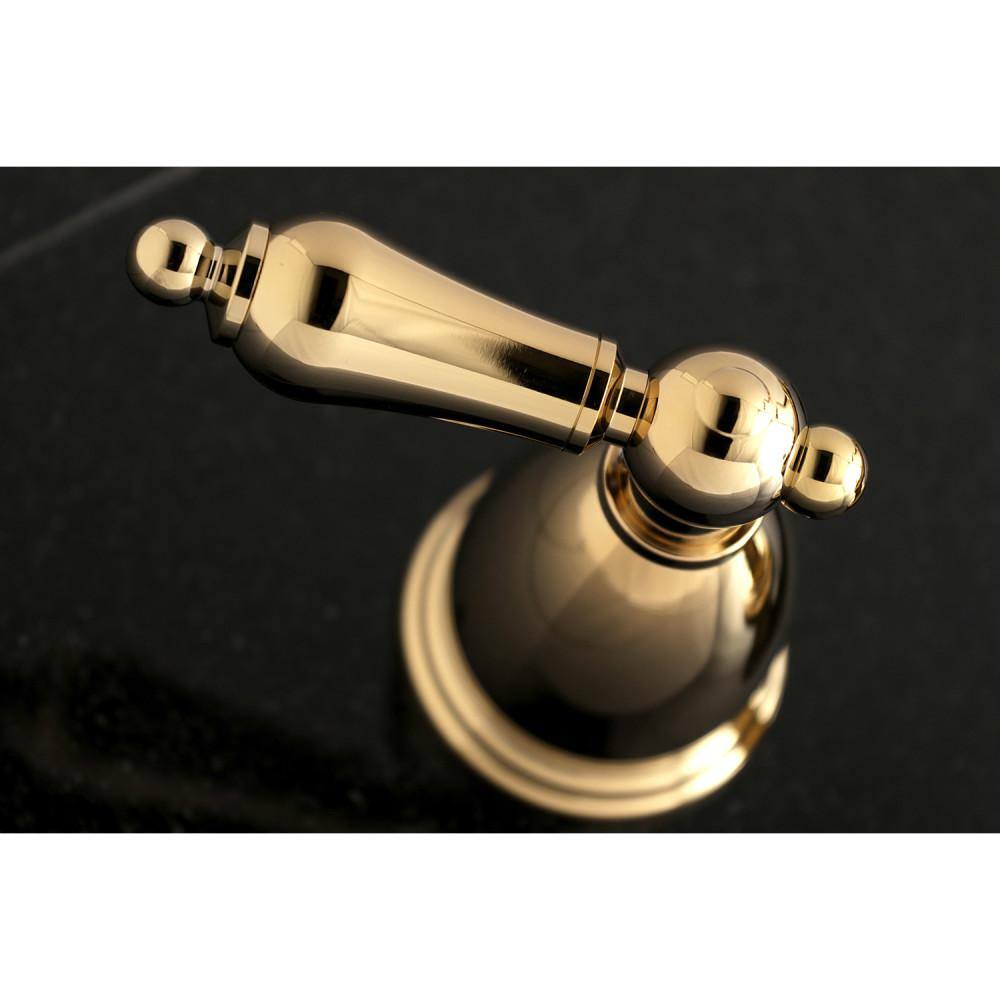 Kingston Brass Heritage 2-Handle Wall Mount Roman Tub Faucet in Polished Brass HKS1022AL