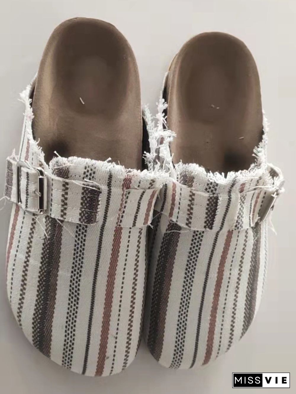 Ethnic Stripe Pattern Muller Slippers