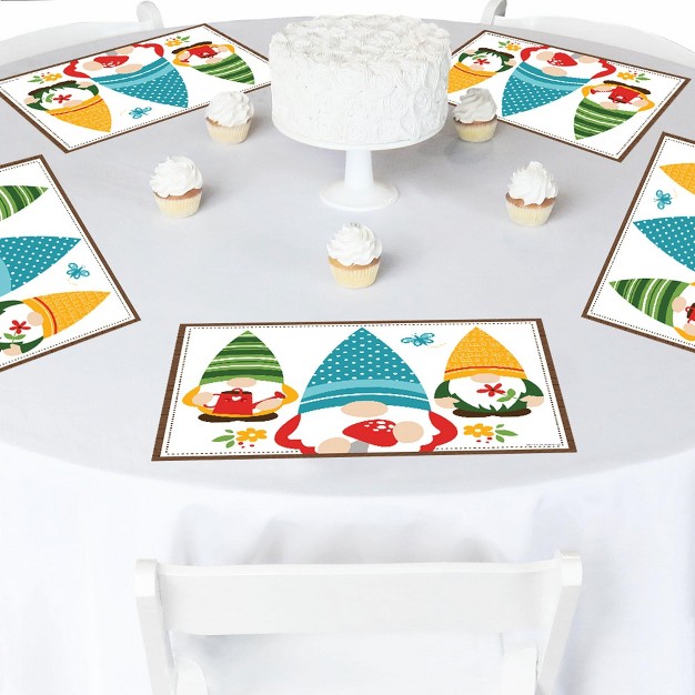 Big Dot Of Happiness Garden Gnomes Party Table Decorations Forest Gnome Party Placemats Set Of 16