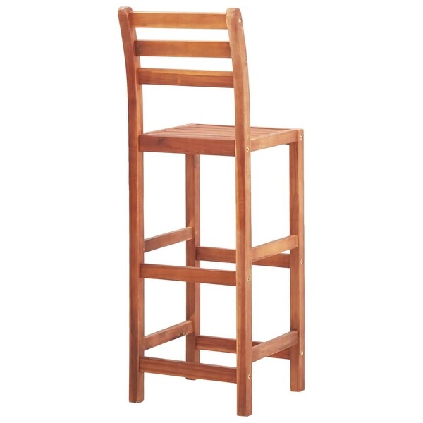 vidaXL Bar Stools 4 pcs Solid Acacia Wood - 15.7