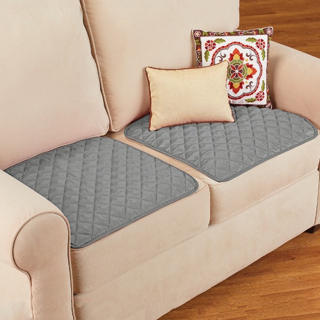 Collections Etc Quilted Waterproof Seat Protector Set Of 2 Machine Washable Use For Indoor Or Outdoor Seating