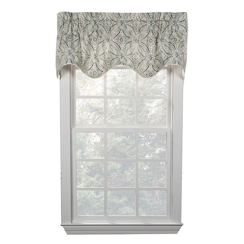 Blissfullness High Quality Room Darkening Solid Natural Color Lined Scallop Window Valance