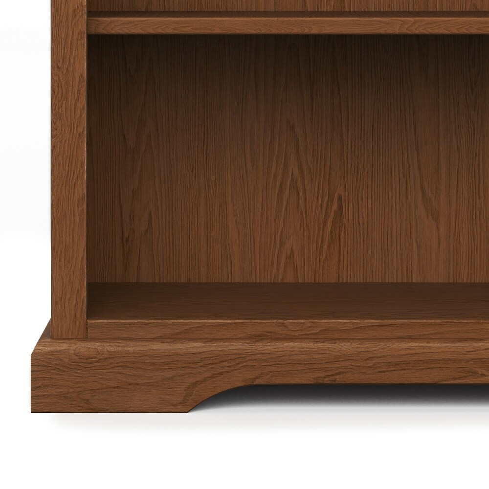 Bridgevine Home Cheyenne 72 Inch High 5 Shelf Bookcase  No Assembly Required  Bourbon Oak Finish