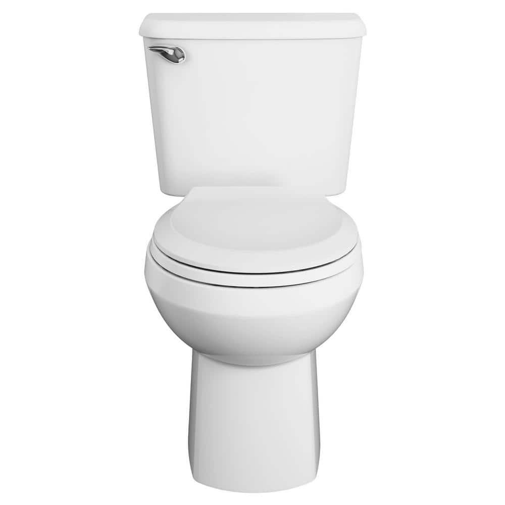 American Standard Reliant 10 in RoughIn 2Piece 128 GPF Single Flush Round Toilet in White Seat Included