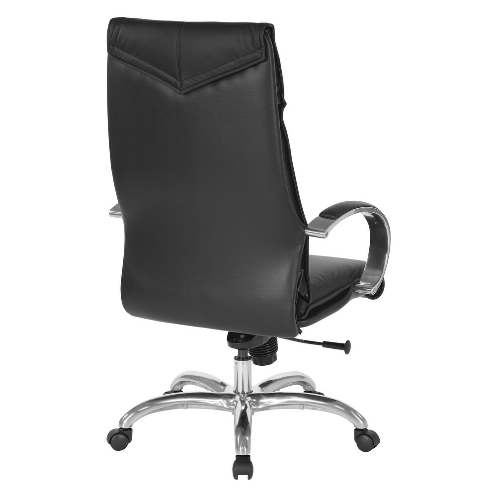 Deluxe High Back Black Executive Leather Chair