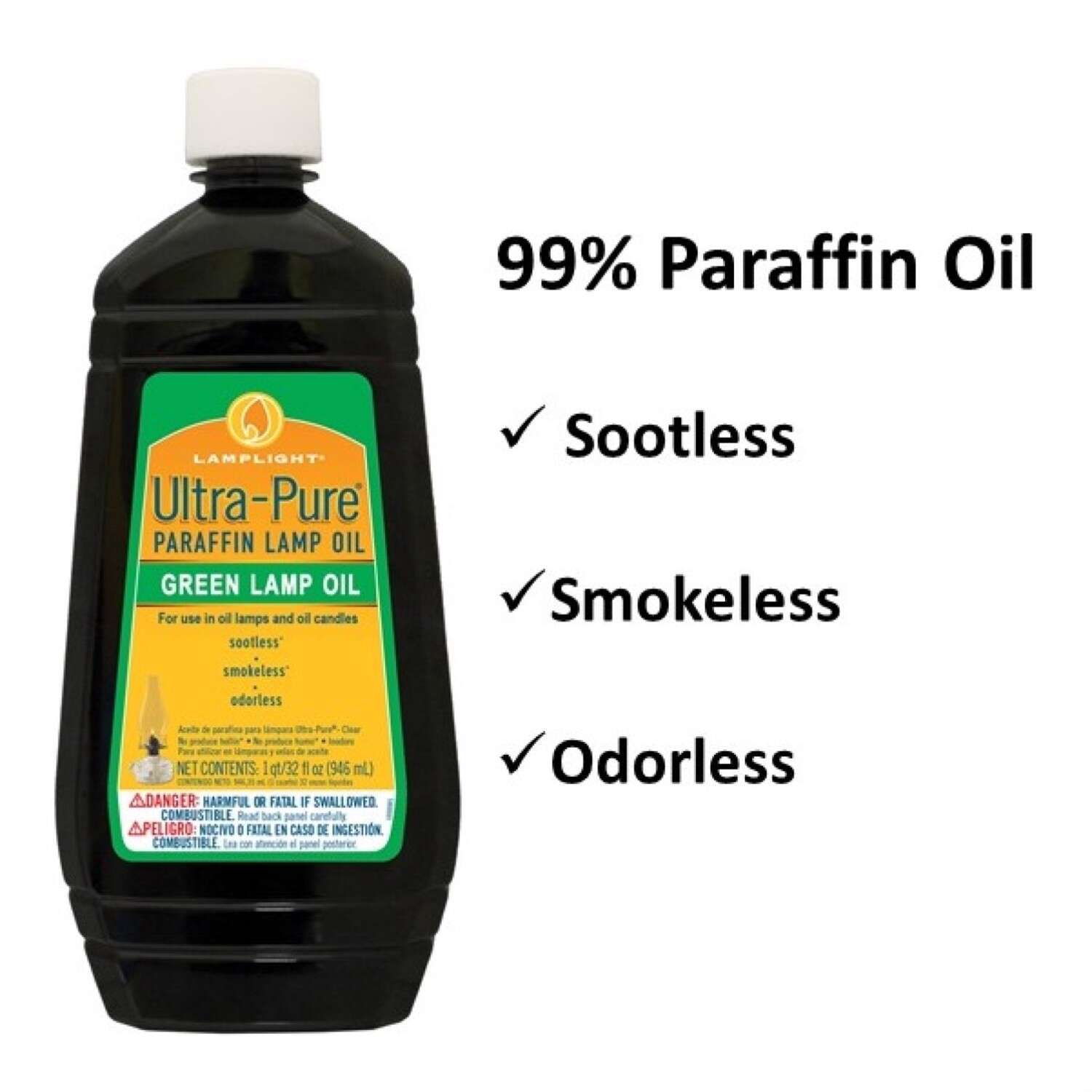 Lamplight Farms Ultra-Pure Clean Burn Lamp Oil Green 32 oz