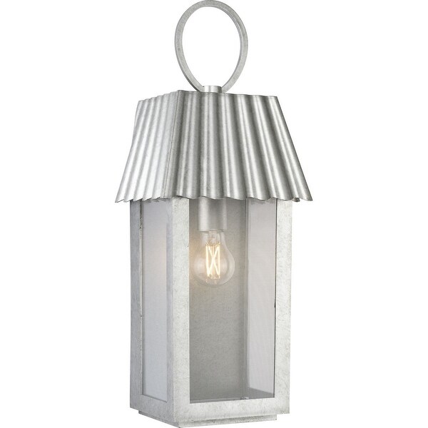 Jeffrey Alan Marks Point Dume Hook Pond Galvanized Finish Outdoor Wall Lantern with DURASHIELD - 8.5 in x 7.125 in x 22.375 in Shopping - The Best Deals on Outdoor Wall Lanterns | 39579074