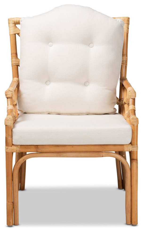 Baxton Studio Sonia Natural Rattan Armchair   Tropical   Armchairs And Accent Chairs   by Baxton Studio  Houzz