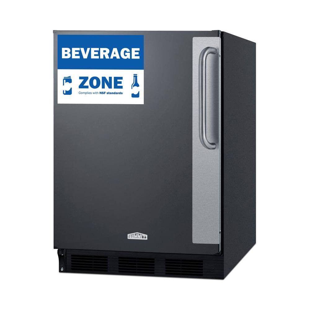 Summit Appliance 5.5 cu. ft. Commercial Refrigerator without Freezer in Black ADA Compliant FF6BK7BZADALHD