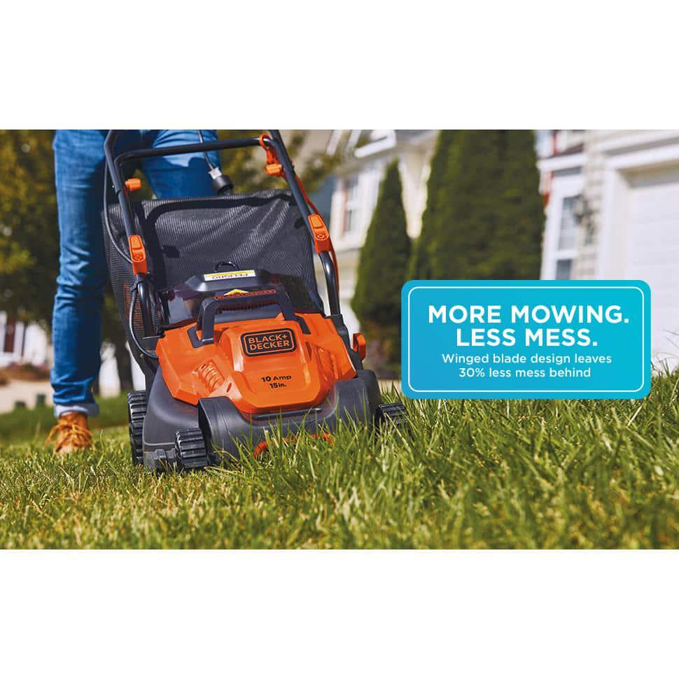 BLACKDECKER 15 in 10 AMP Corded Electric Walk Behind Push Lawn Mower