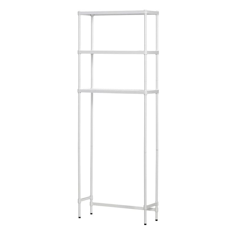 Design Ideas Meshworks 3 Tier Metal Bathroom Storage Shelving Unit Rack， White