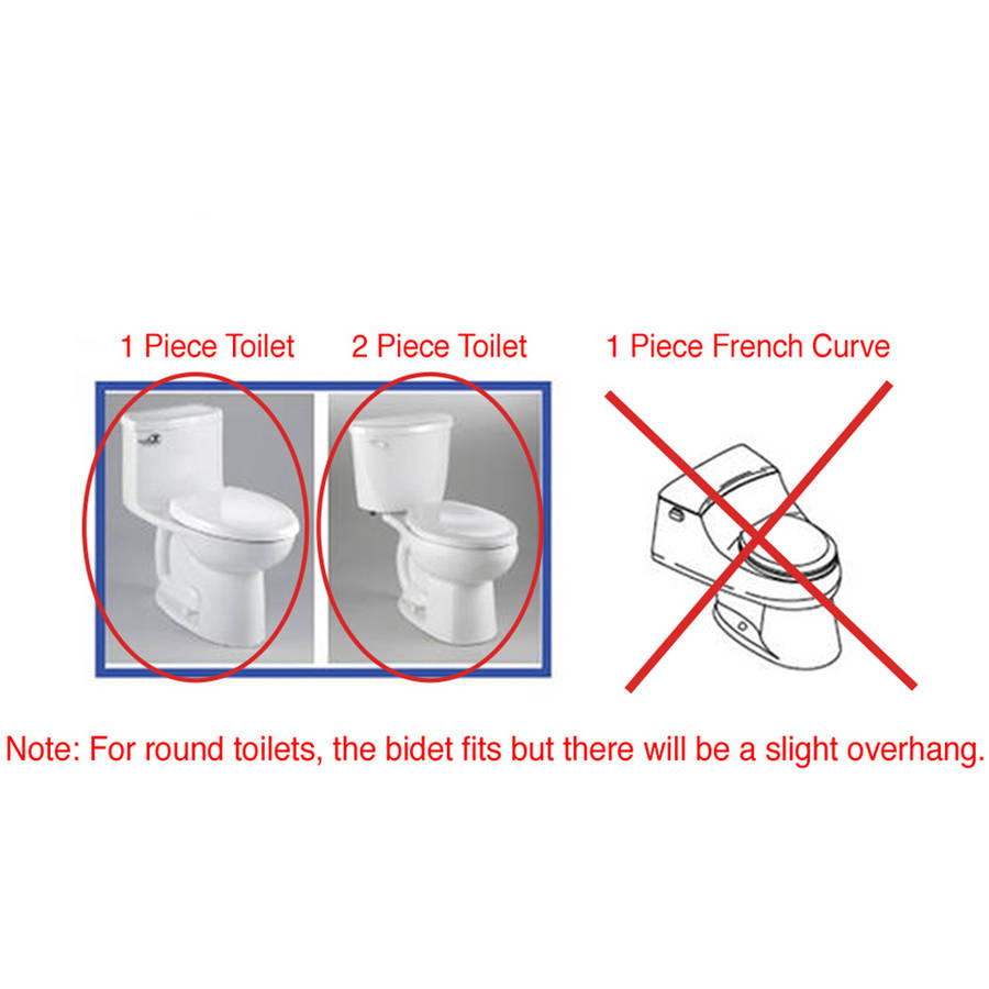 SmartBidet Electric Bidet Seat with Control Panel for Elongated Toilets in White