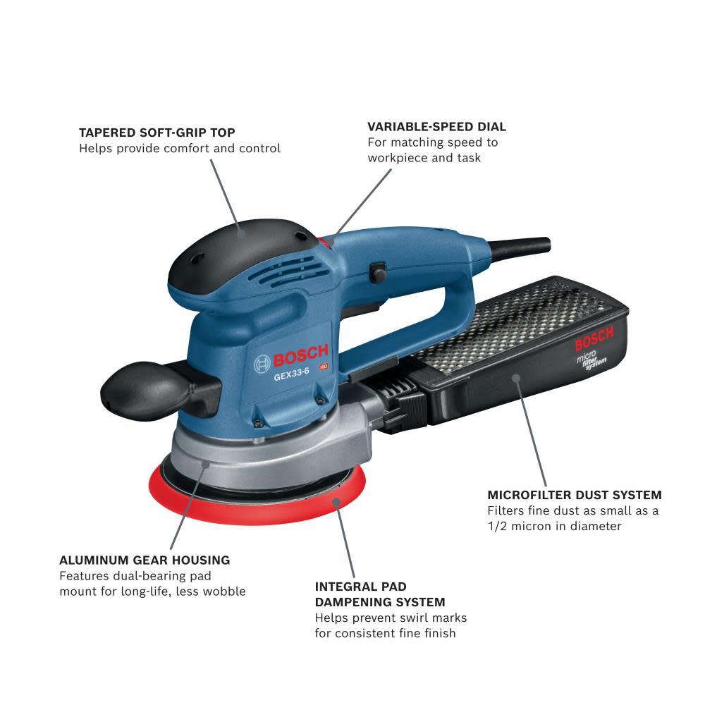 Bosch Sander/Polisher Multi Hole Random Orbit 6