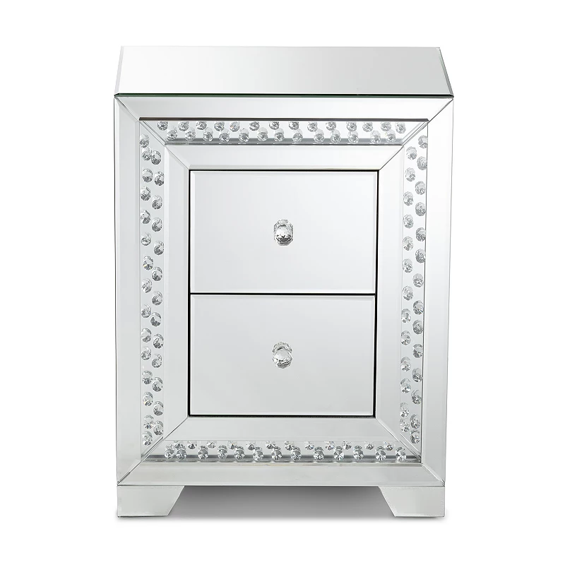 Baxton Studio Mina Mirror Nightstand